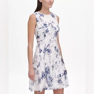 NWT DKNY Floral Lace Fit & Flare Dress